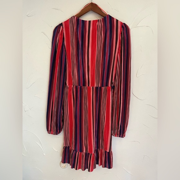 NWT GDP MULTI RED PURPLE STRIPE COCKTAIL DRESS SZ Small - Picture 4 of 13